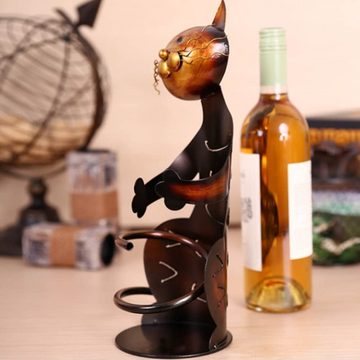 Juoungle Weinregal Weinflaschenhalter in Katzenform, Dekoration für Zuhause