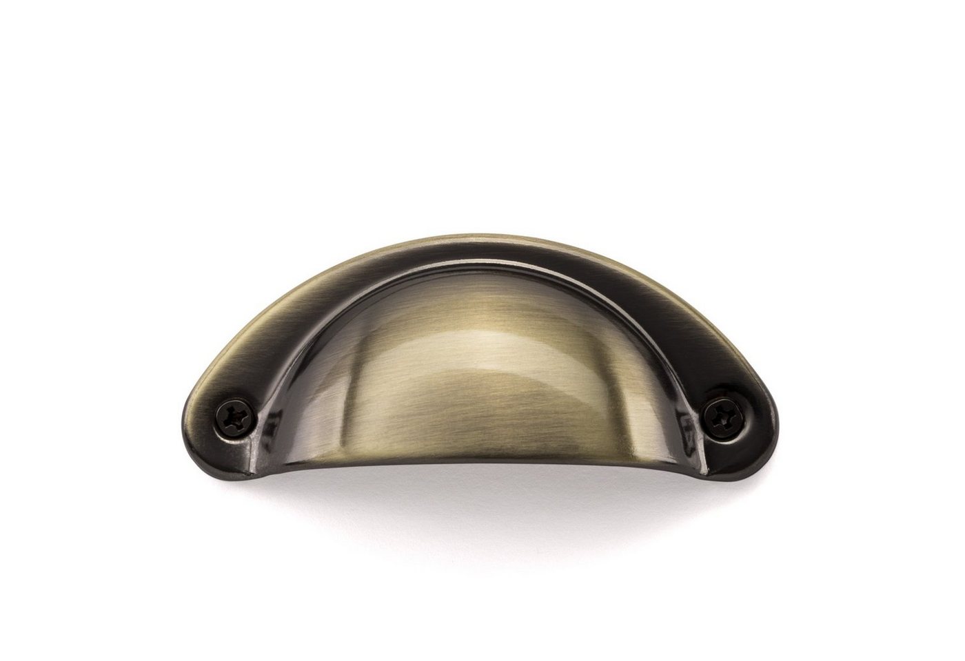 SO-TECH® Möbelgriff Muschelgriff KHEA, Lochabstand 64 mm, Messing brüniert - inkl. Schrauben