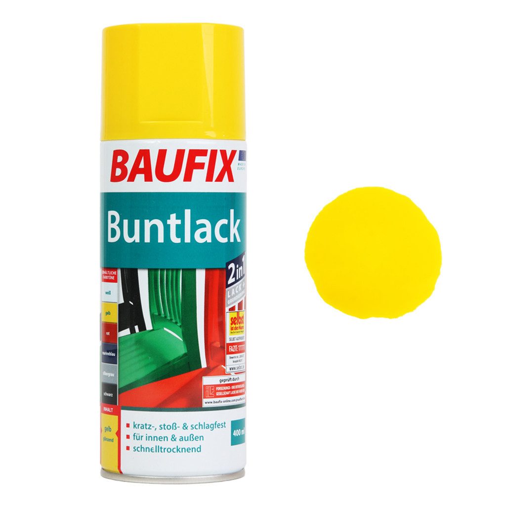 Baufix Sprühlack Buntlack Spray-Dose Rapsgelb glänzend