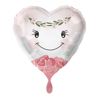 H-Erzmade Folienballon Folienballon Herz - Braut Bride - 43cm