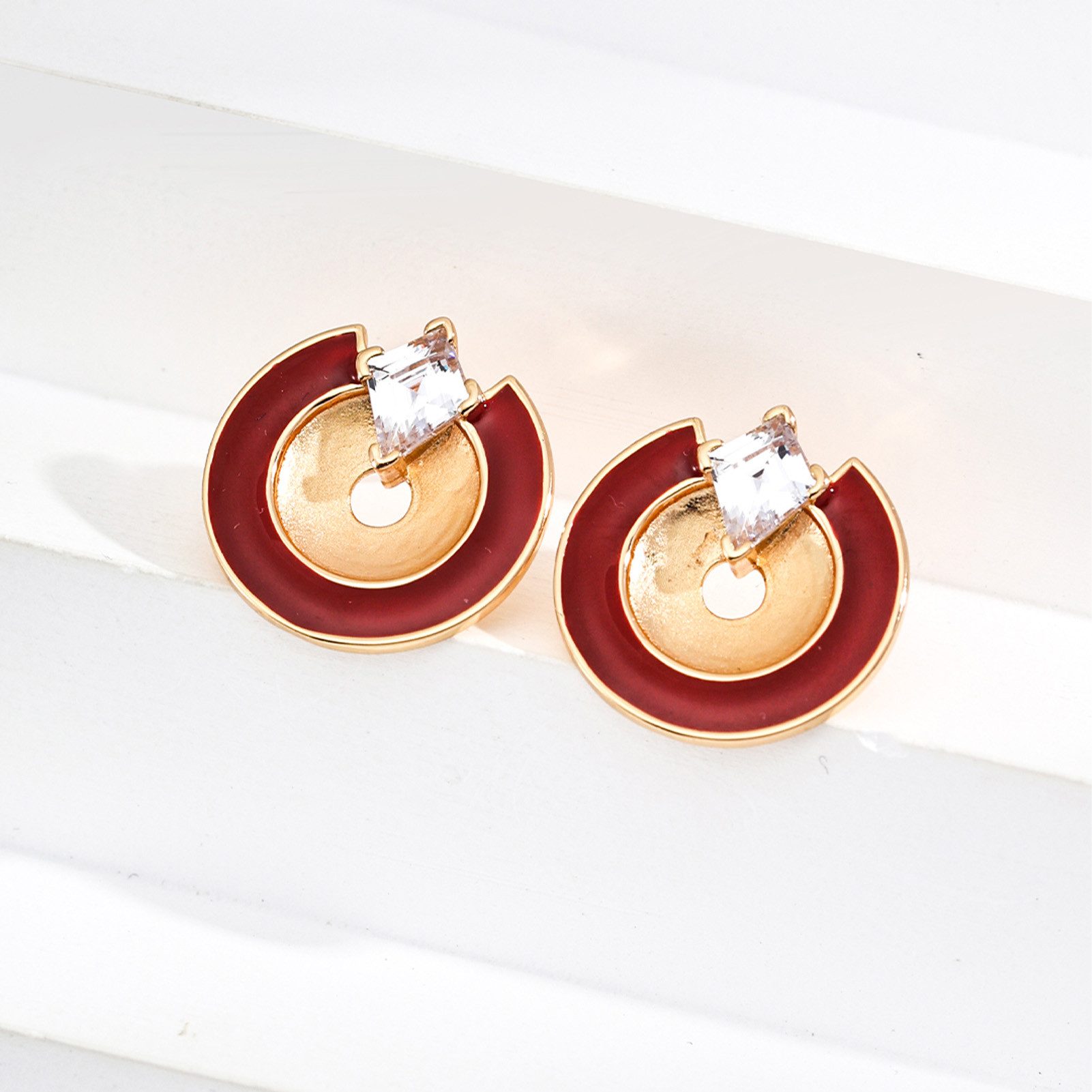 Jumpeak Paar Ohrhänger ohrringe silber 925,ohrringe rot,ohrringe rund,18k ohrringe vergoldet, ohrringe damen,schwester geschenk,damen geschenk,geschenk tochter