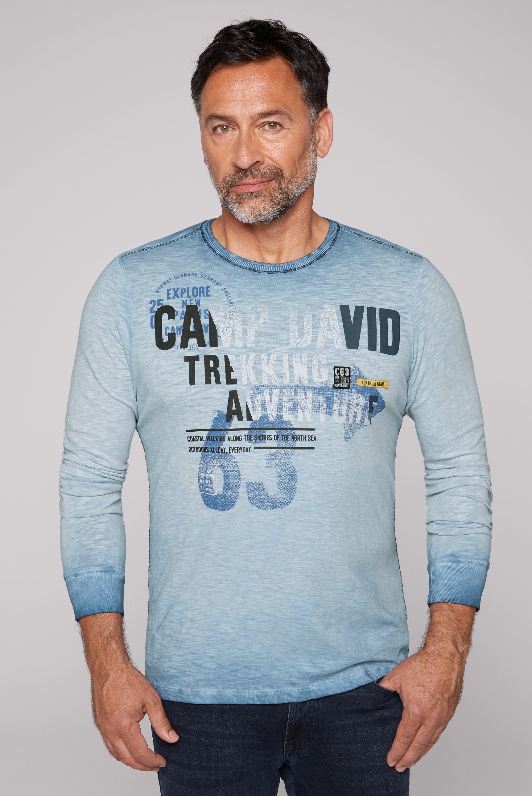 CAMP DAVID Langarmshirt aus Bio-Baumwolle