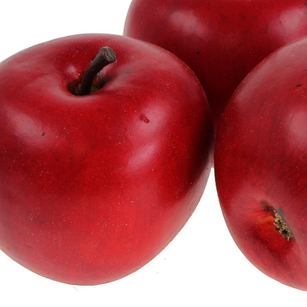 Kunstpflanze Deko-Apfel Rot 6,5cm 12St Künstliche Früchte Weihnachtsdeko, 12 Stück, Viana, Höhe 6.5 cm