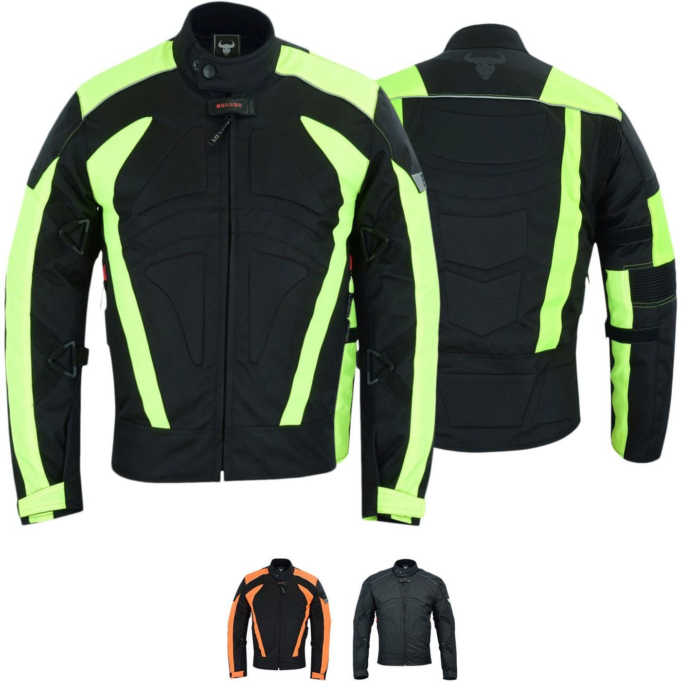 BULLDT Motorradjacke Grün Textil Motorradjacke GW322J BULLDT