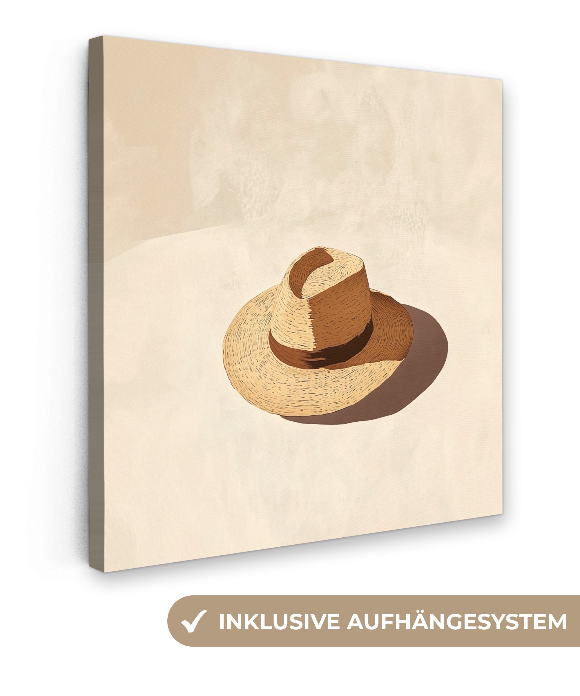 OneMillionCanvasses® Leinwandbild Hut - Minimalistisch - günstig online kaufen