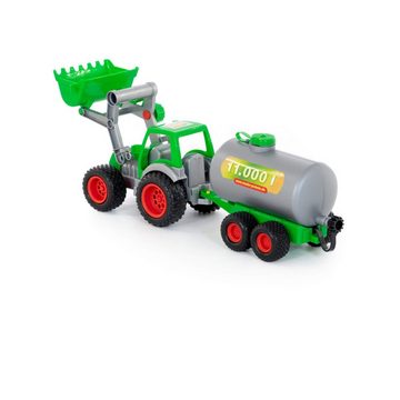 Polesie Spielzeug-Traktor Farmer Techn Traktor + Frontschaufel+Fassanhänger