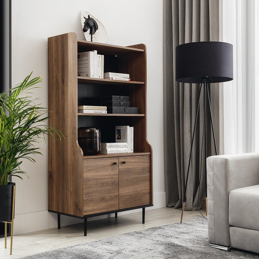 Lomadox Regal VAREDO-132, Eiche Nb. Wohnzimmer Möbel im modernen Vintage De günstig online kaufen