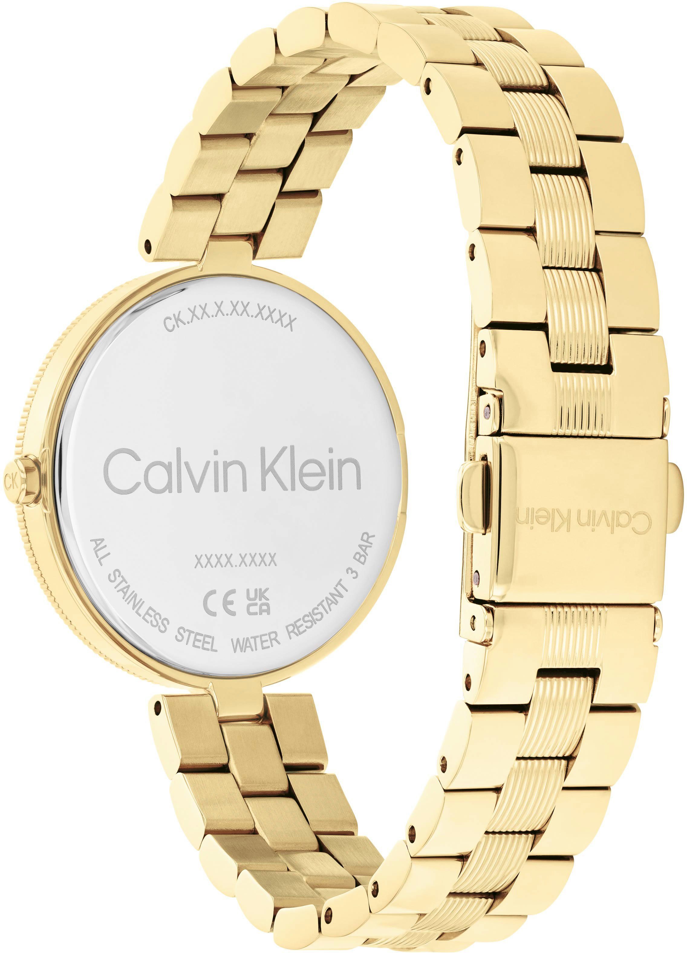 Calvin Klein Quarzuhr TIMELESS 25100014, Armbanduhr, Damenuhr, Mineralglas, Edelstahlarmband