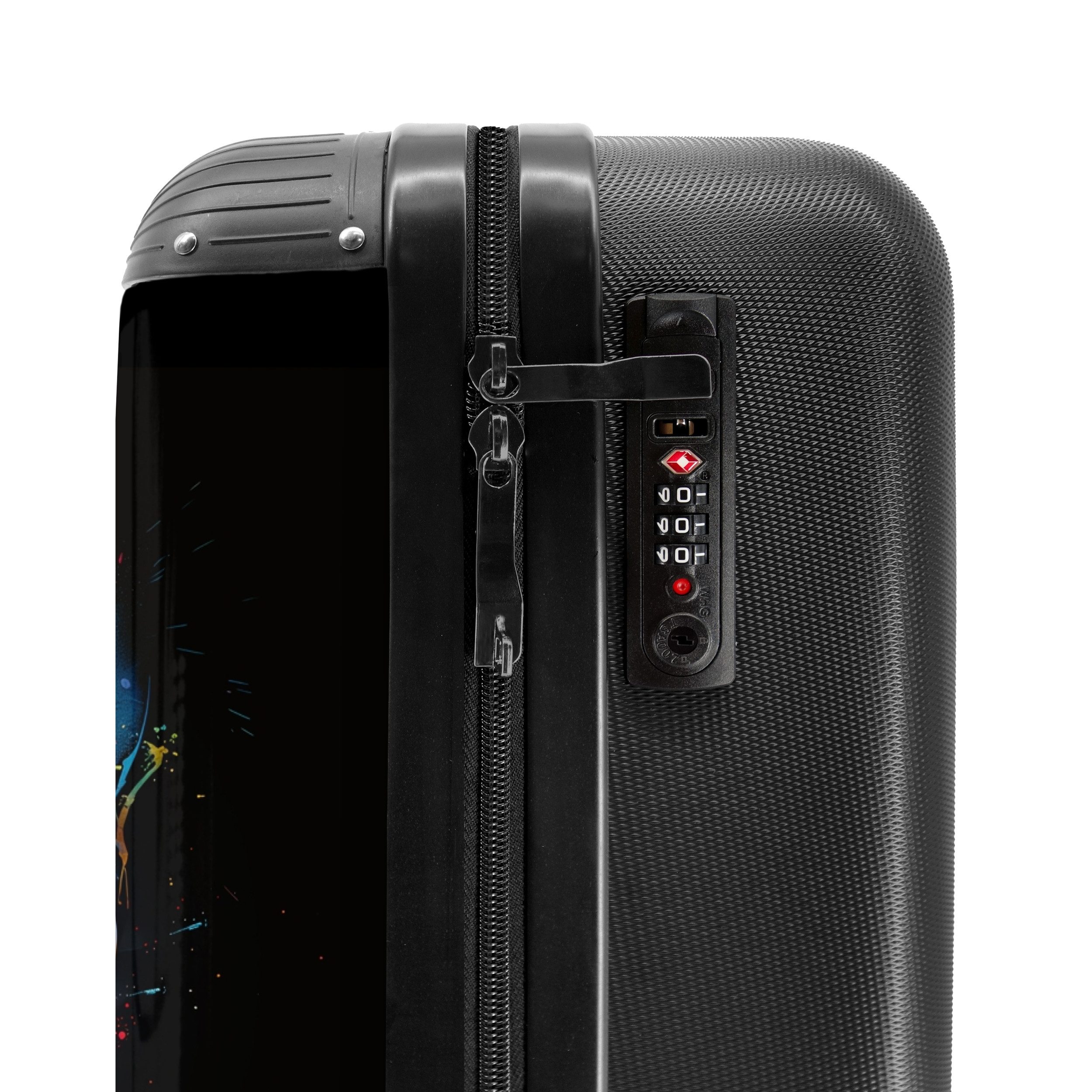 NoBoringSuitcases.com© Hartschalen-Trolley Bunter Fußballschuh 55x35x20cm, 4 Rollen, Reisetasche mit Rollen, Koffer Handgepäck Flugzeug