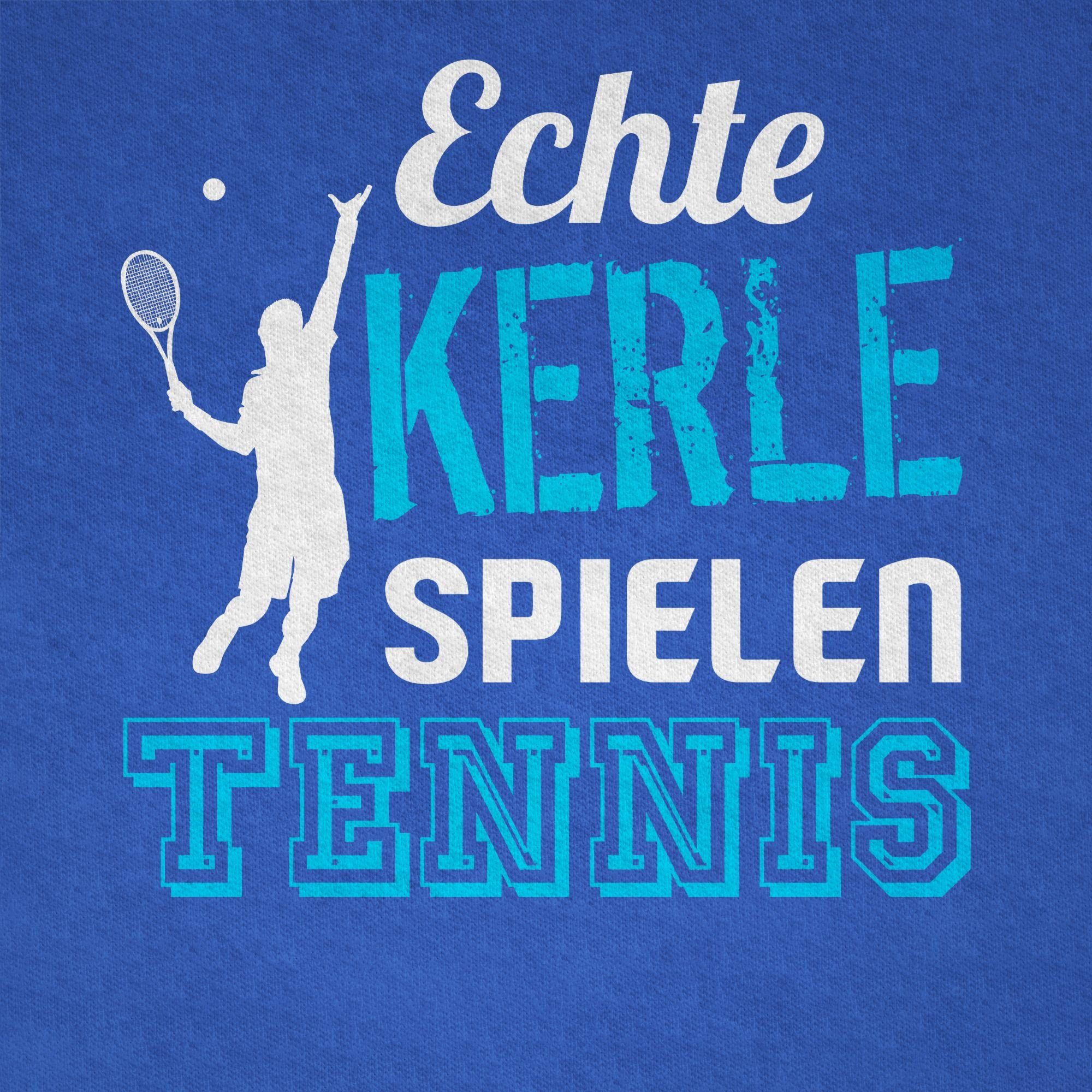 T-Shirt Sport Tennis Kleidung Royalblau Kerle Kinder spielen Echte 1 Shirtracer