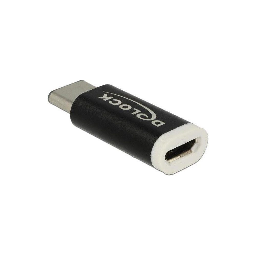 DeLOCK Adapter USB 2.0 C auf micro-USB, schwarz. Elektro-Kabel