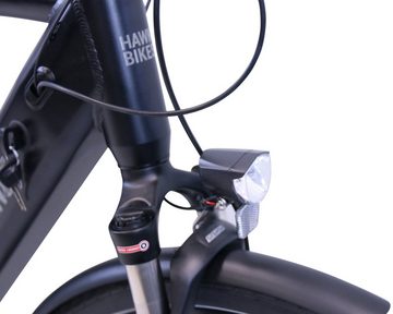 HAWK Bikes E-Bike eTrekking Integrated Gent STEPS, 9 Gang Shimano Alivio 9-Gang Schaltwerk, Kettenschaltung, Mittelmotor, 504 Wh Akku, Pedelec, Elektrofahrrad für Damen u. Herren, Trekkingrad