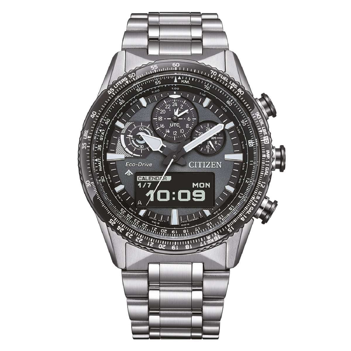 Citizen Solaruhr JV2006-55H, Eco-Drive Promaster Sky Fliegeruhr für Herren Grau