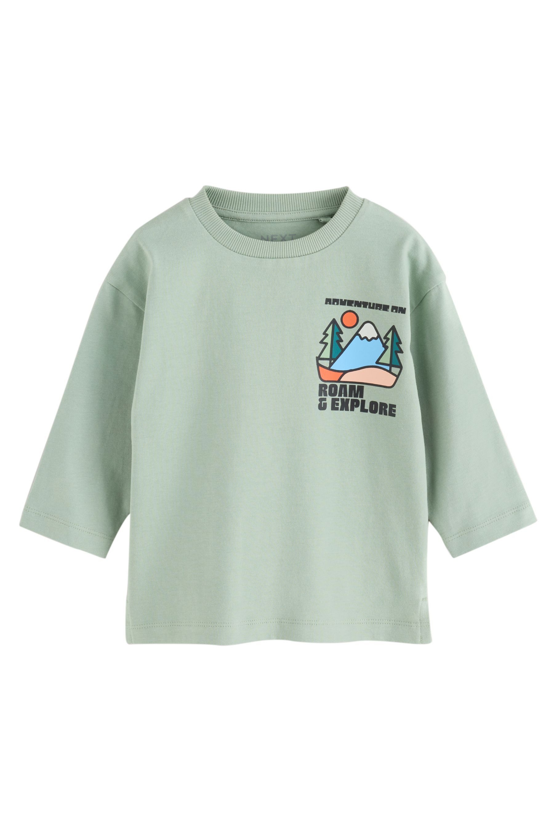Next Langarmshirt Langärmeliges Shirt mit Rückengrafik (1-tlg)