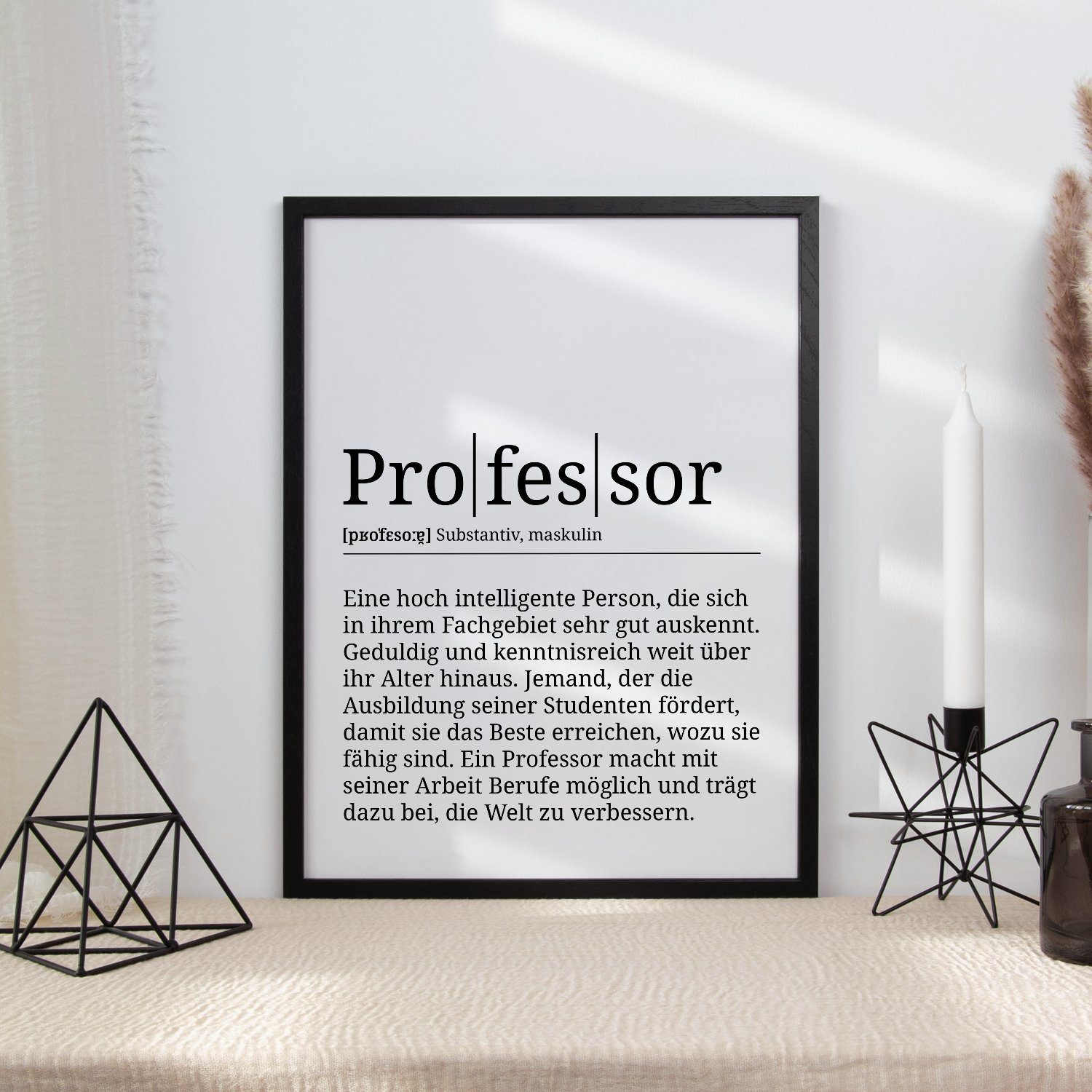 Geschenk Universität Hochschule Professor Definition Poster Wandbild Tigerlino