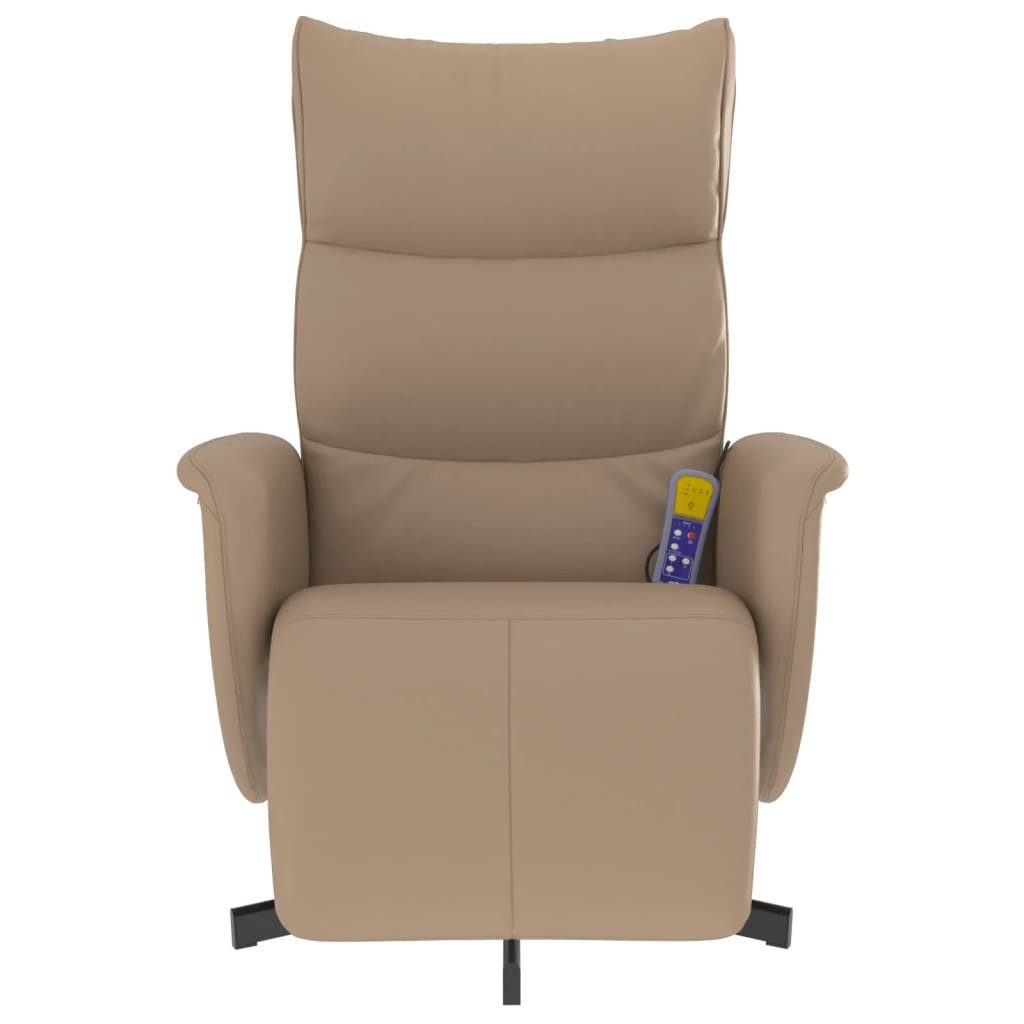 vidaXL Sessel Massagesessel mit Fußteil Cappuccino-Braun günstig online kaufen