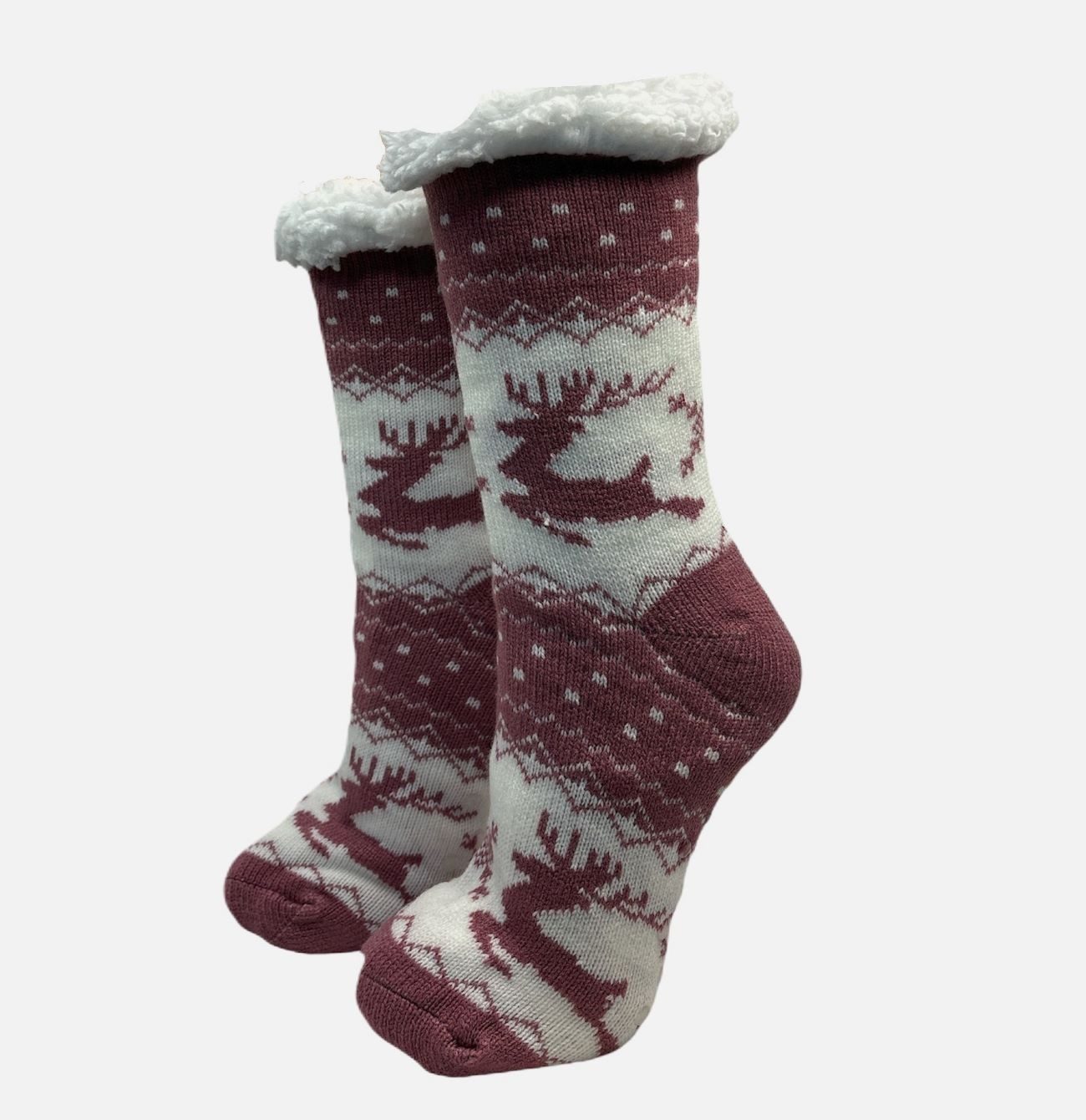 Kuschelsocken 1 Paar Hüttensocken Kuschelsocken ABS Sohle Hausschuhe Winter Strümpfe