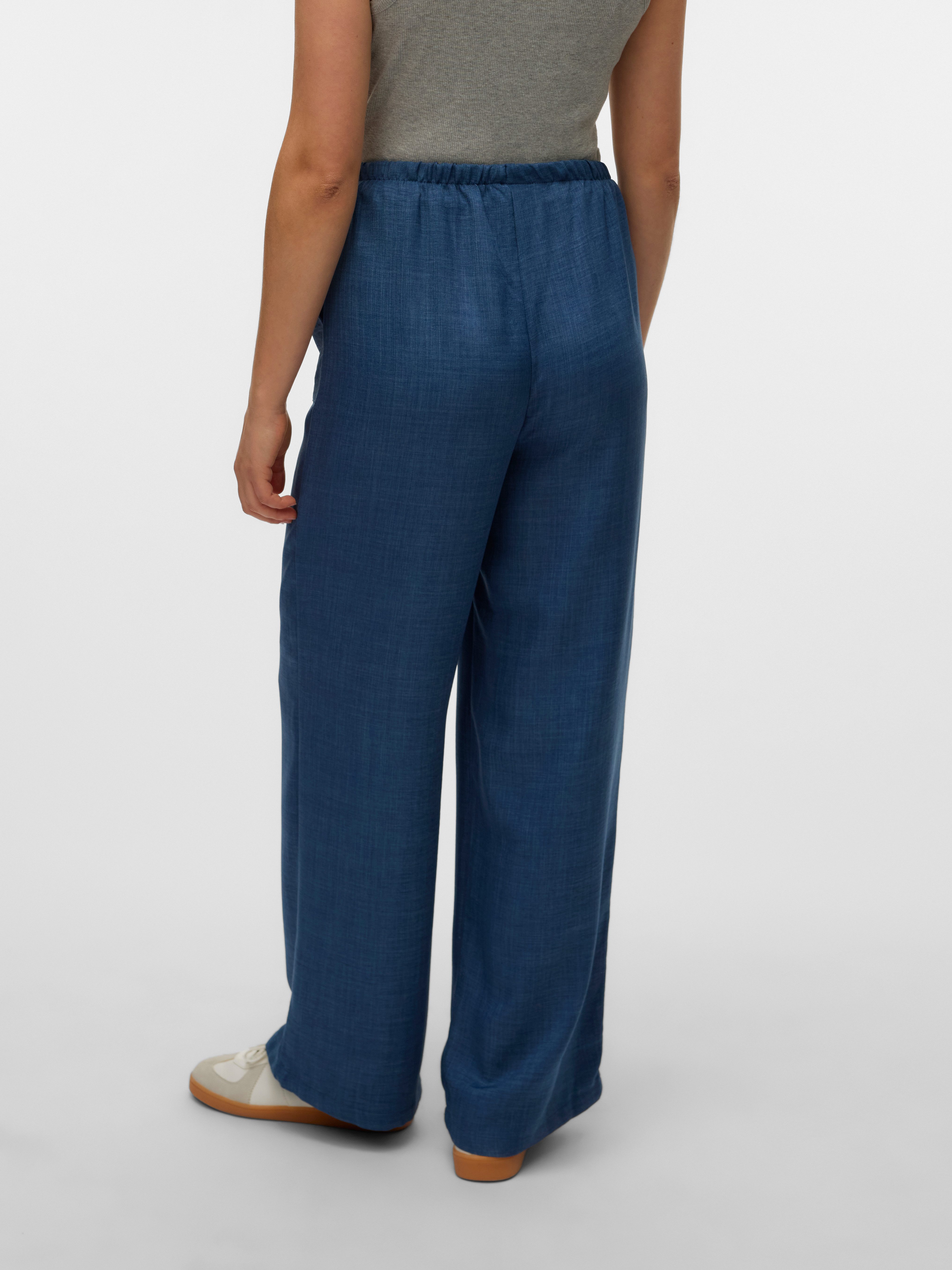 Vero Moda Schlupfhose VMMELANEY HW LOOSE PANT WVN GA NOOS Kunstfaser, loose fit
