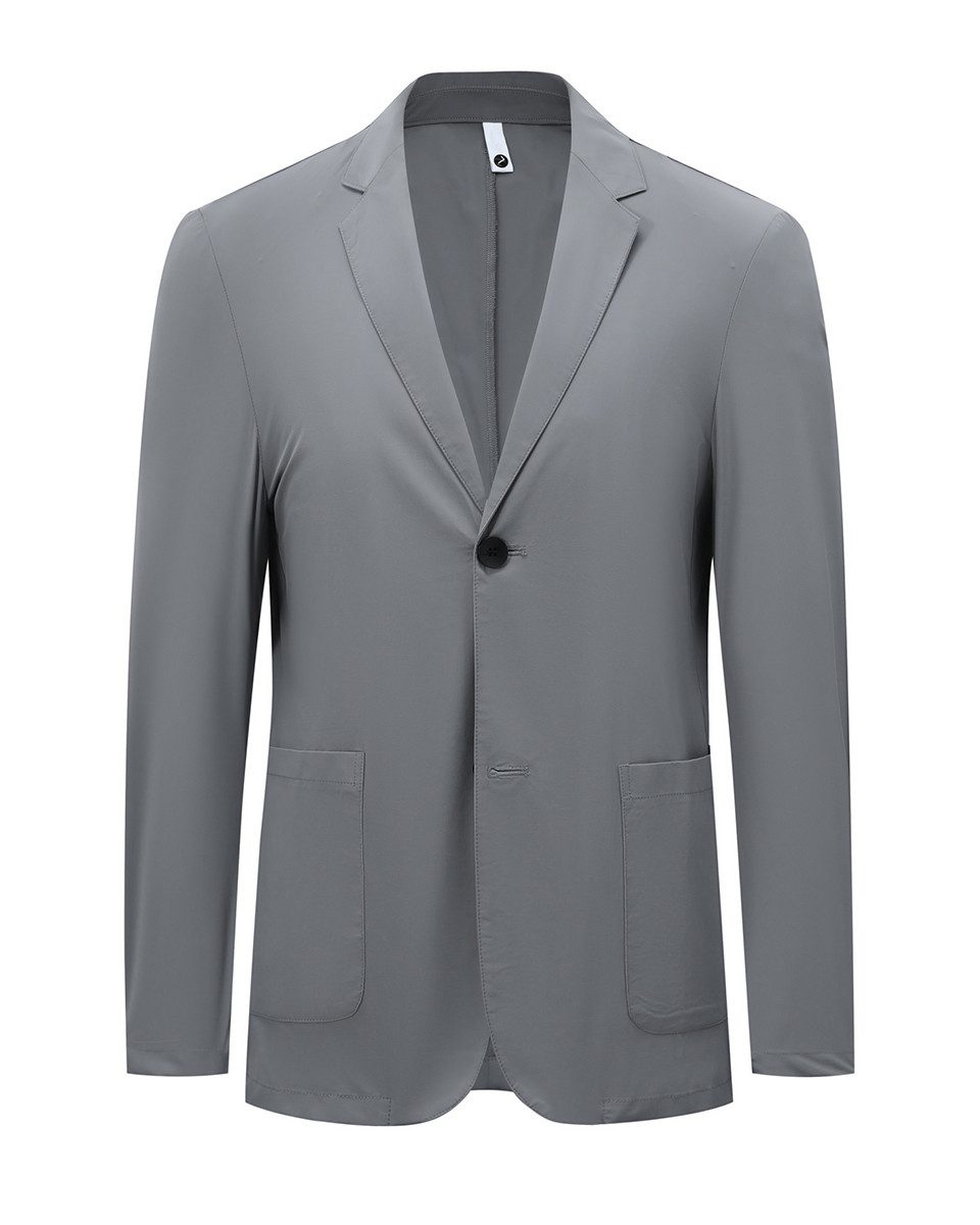 Allthemen Sweatsakko Herren sportliche Anzugjacke mit Revers leichte dünne Sommerjacke