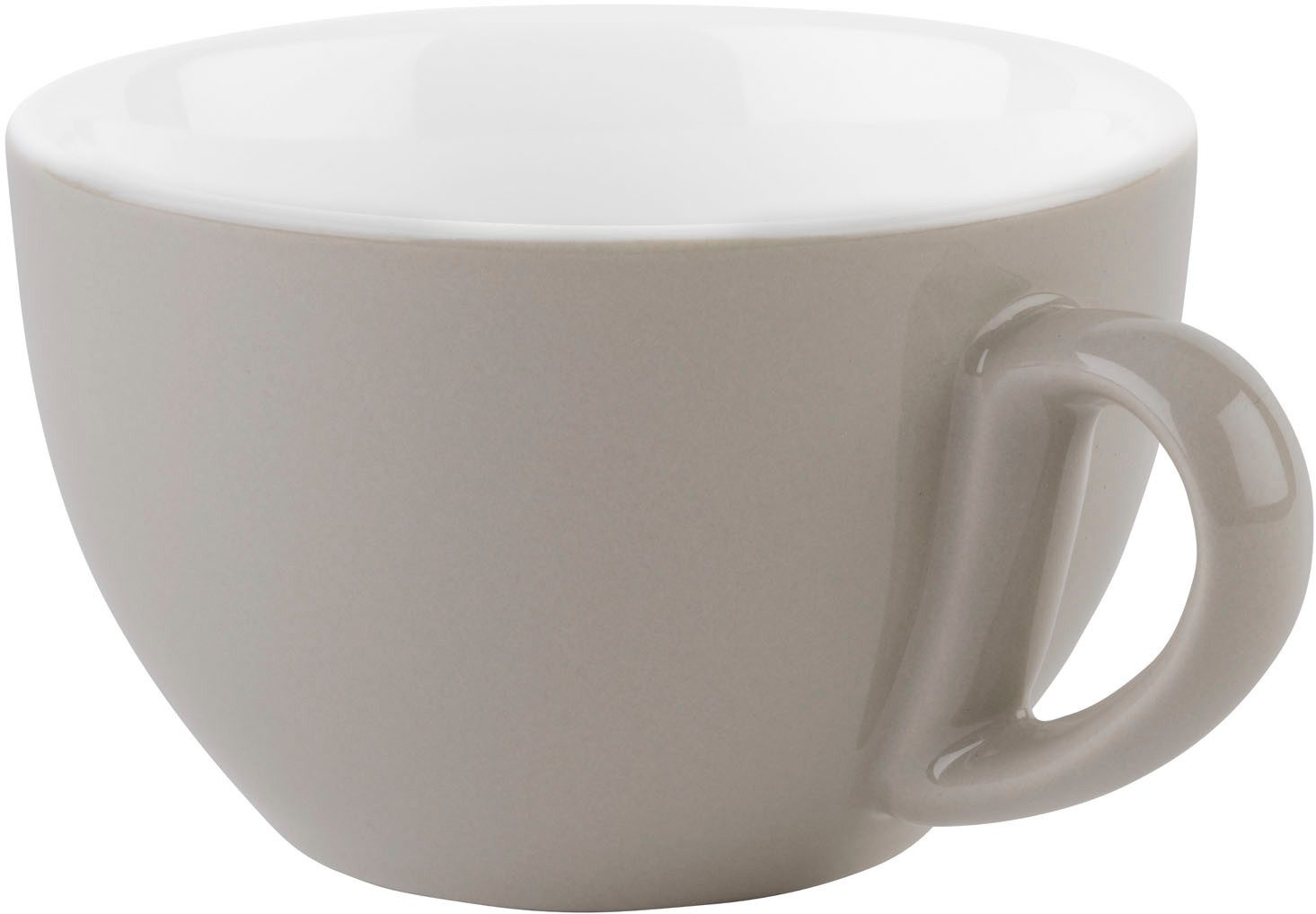 APS Cappuccinotasse 6er Set Cappuccino Tassen -SNUG-, 6-tlg., Porzellan, für Heißgetränke aller Art geeignet