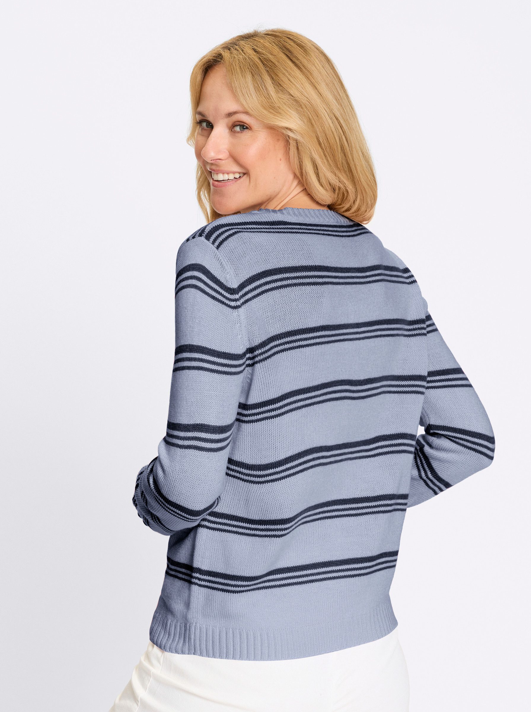 Sieh an! Strickpullover Rundhalspullover . günstig online kaufen