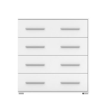MOEBLO Kommode IRYS MINI 02 4S (Weiß, mit Schubladen Sideboard Wohnzimmer Kommode Schlafzimmer), (B x H x T): 90x95x45 cm
