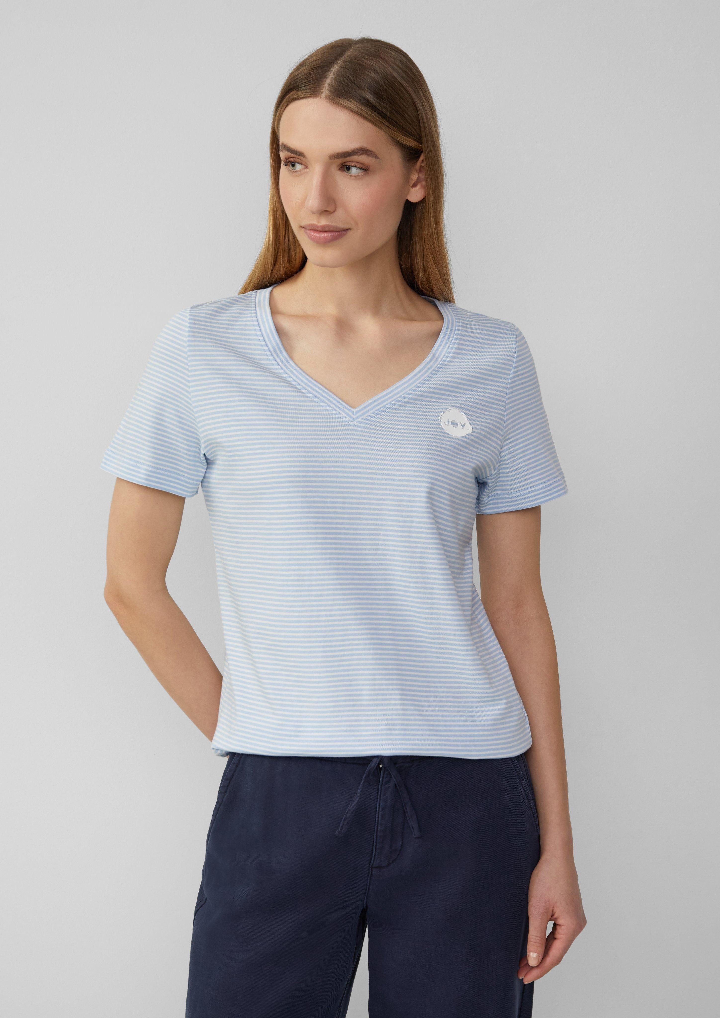 s.Oliver Shirttop T-Shirt mit V-Ausschnitt und günstig online kaufen