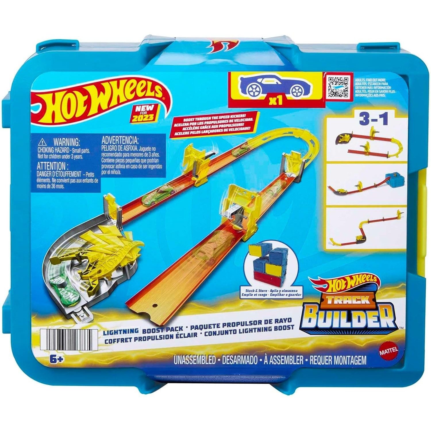Hot Wheels Rennbahn-Auto HMC03 Autorennbahn Blitz-Starter-Set -inklusive 1 Auto