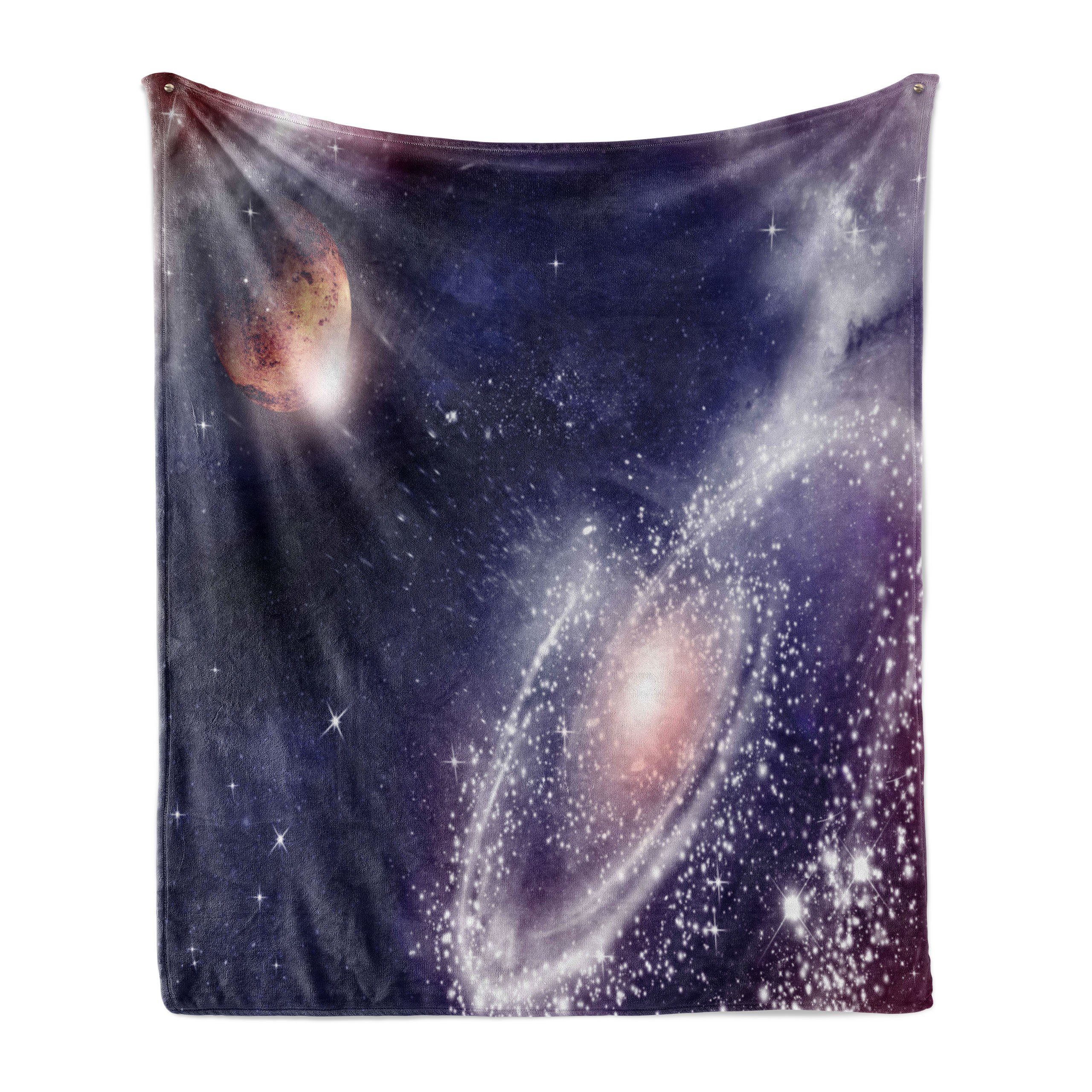 Wohndecke Gemütlicher Plüsch für den Innen- und Außenbereich, Abakuhaus, Universum Nebula Planet Cosmic