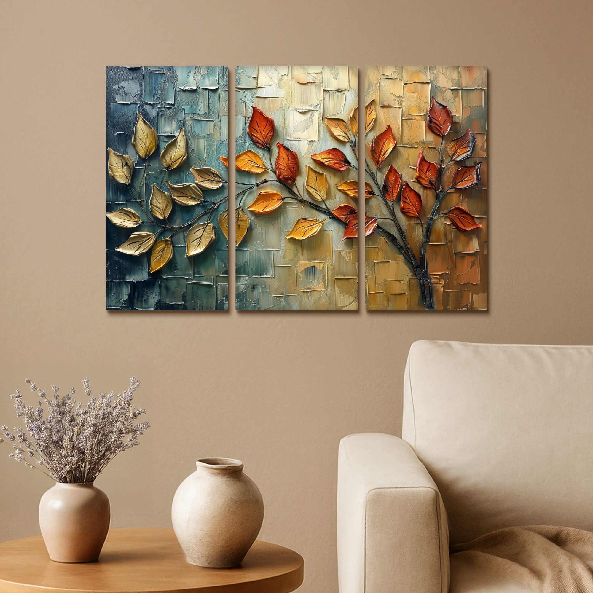 MuchoWow Leinwandbild Baum - Blätter - günstig online kaufen