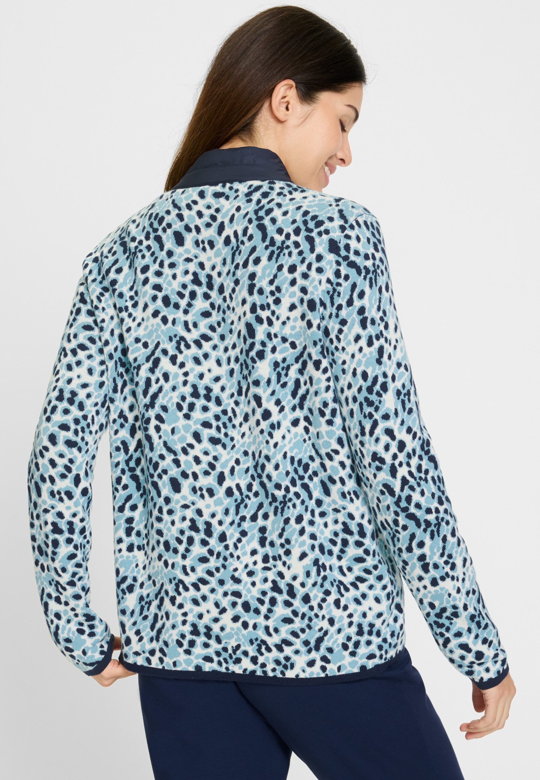 Olsen Cardigan im Material-Mix