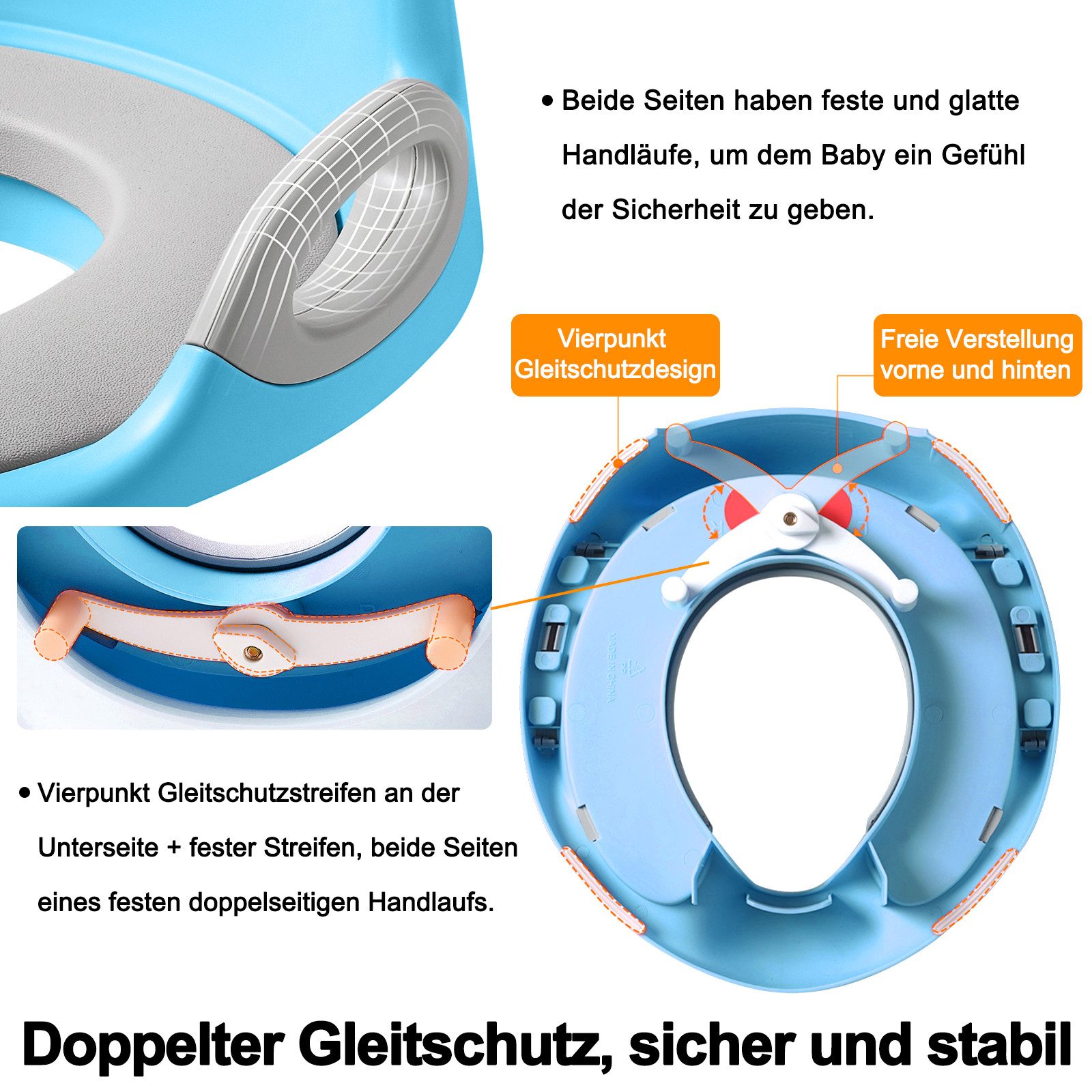 FIVMEN Baby-Toilettensitz Kinder WC Aufsatz, Baby Potty Training Toilettentrainer