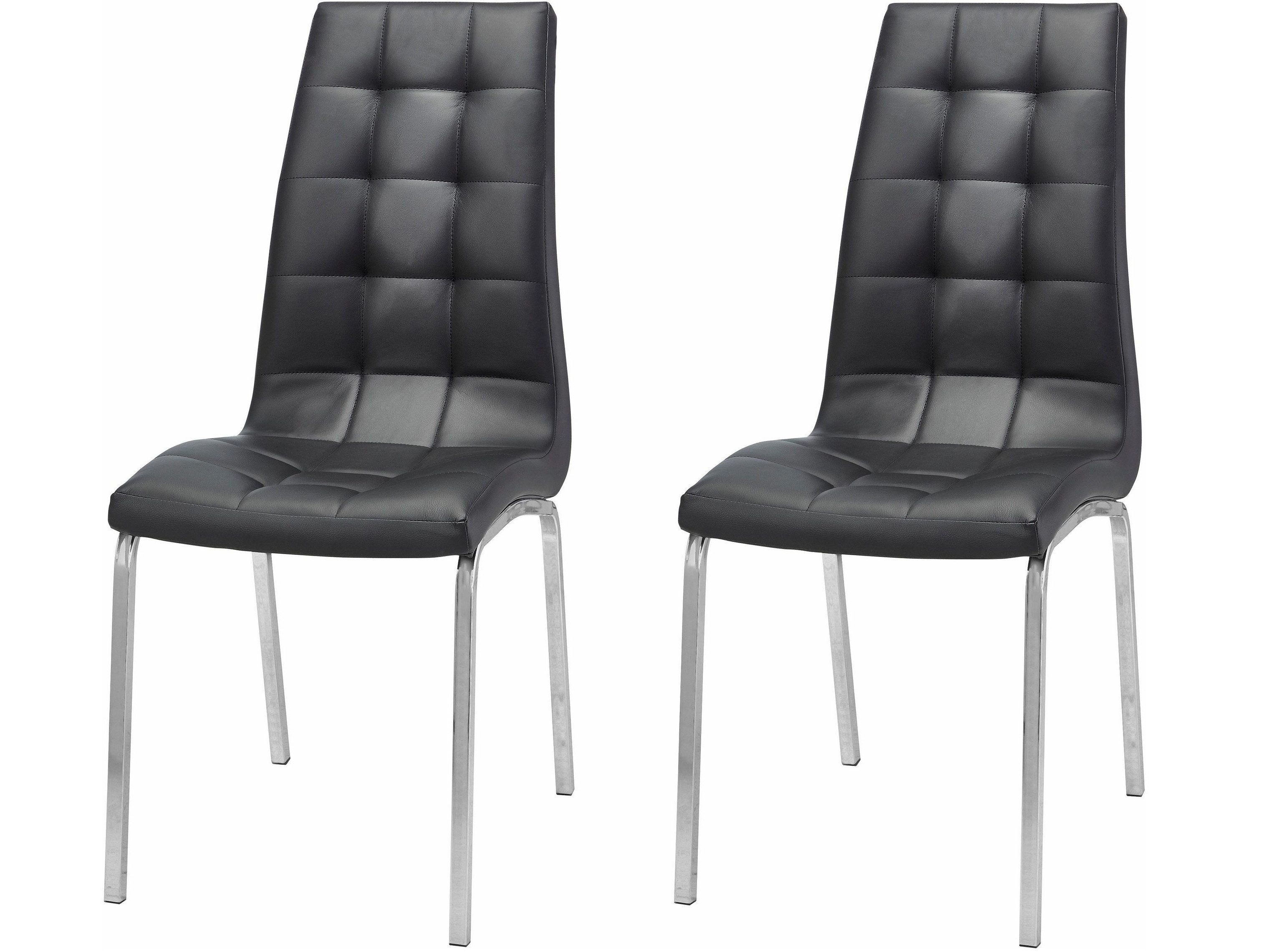 freiraum 4-Fußstuhl 4-Fußstuhl >Lienz< (2er-Set) in Grau, Polyurethan - 43x98x60cm (BxHxT), (2er-Set) in Schwarz, Polyurethan - 43x98x60cm (BxHxT)