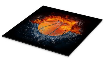 Posterlounge XXL-Wandbild Editors Choice, Der Basketball im Kampf der Elemente, Illustration