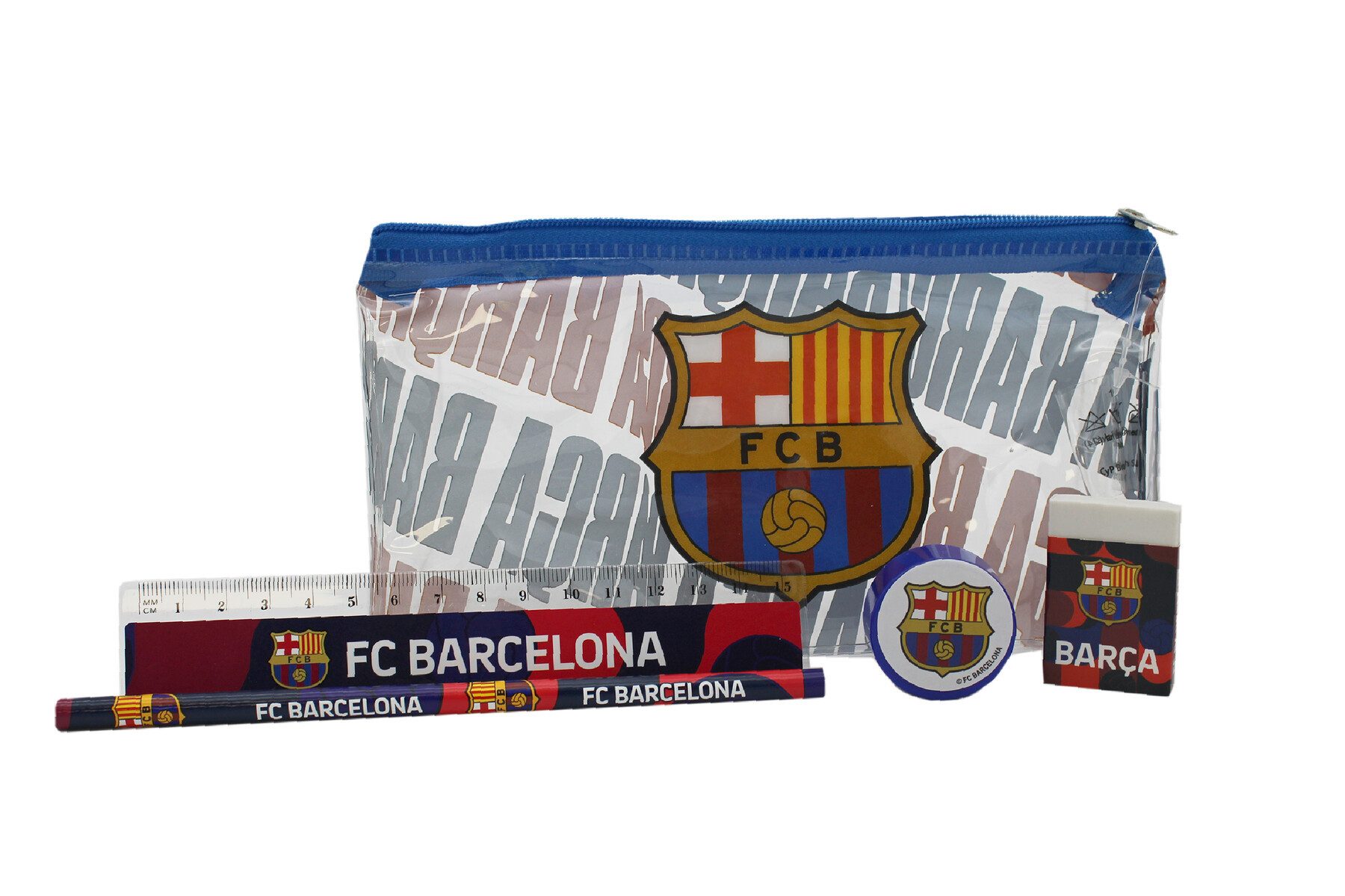 FC Barcelona Federmäppchen mit Schulmaterial für Kinder, (1-tlg)
