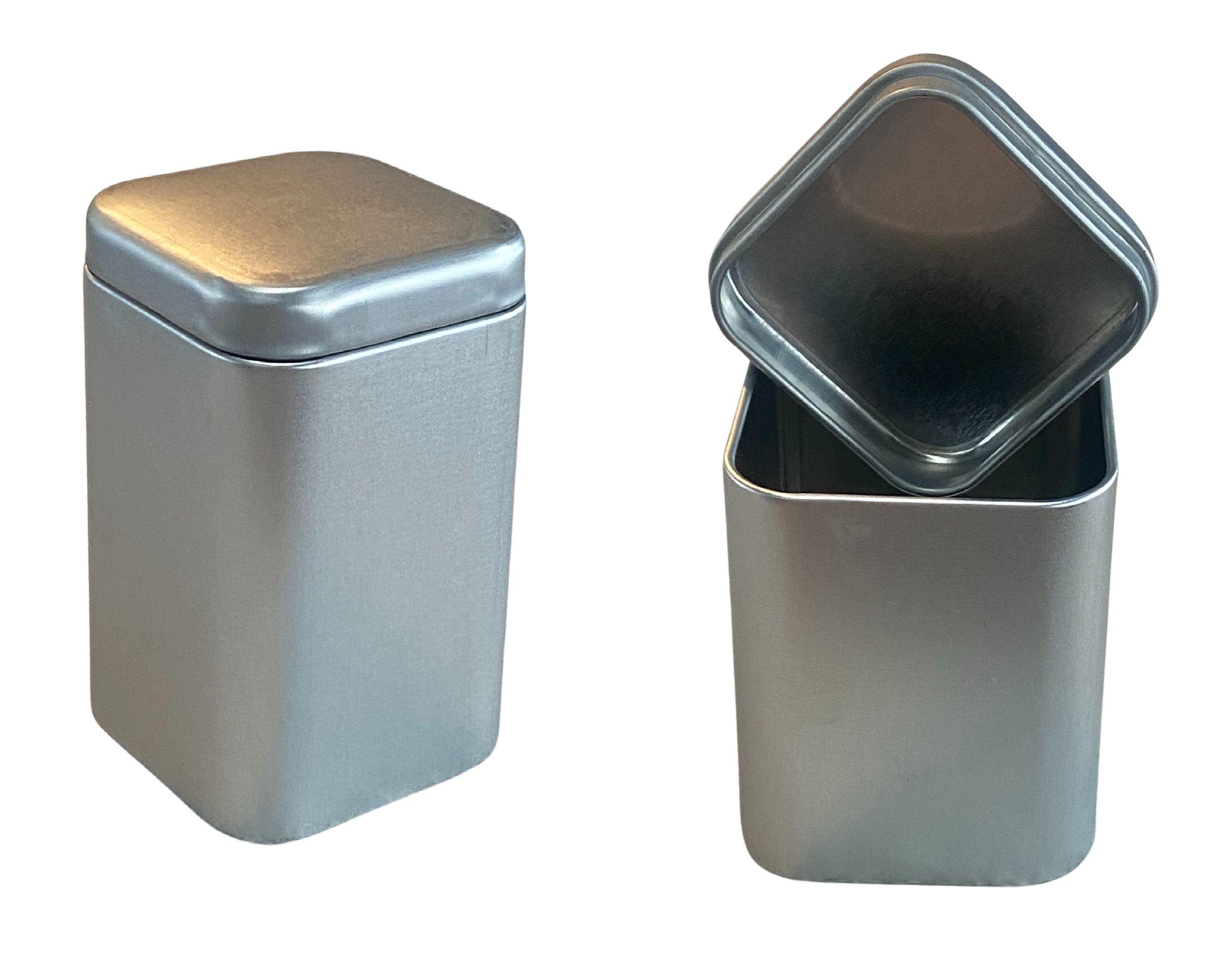 Rungassi Vorratsdose 2er Set Dose Teedose Gewürzdose Geschenkdose Silber Matt