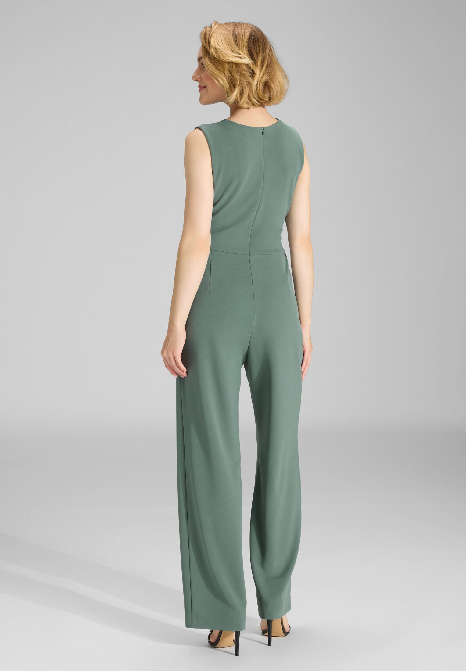 SWING Jumpsuit - Jumpsuit aus Crepe Jersey mit Drapierung Oberteil in figur günstig online kaufen