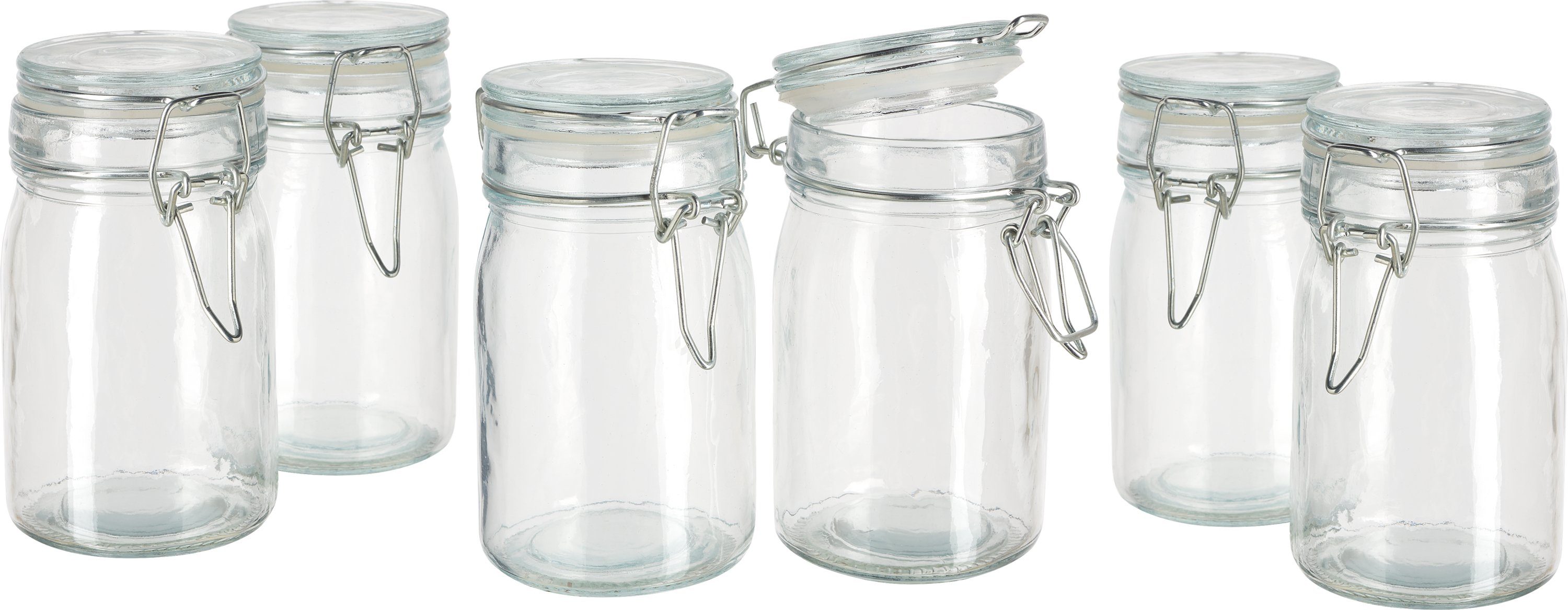 VBS Vorratsglas Bügelgläser, Klarglas, mini Füllmenge 250 ml 12 cm x 6,5 cm  6er-Pack | Vorratsgläser