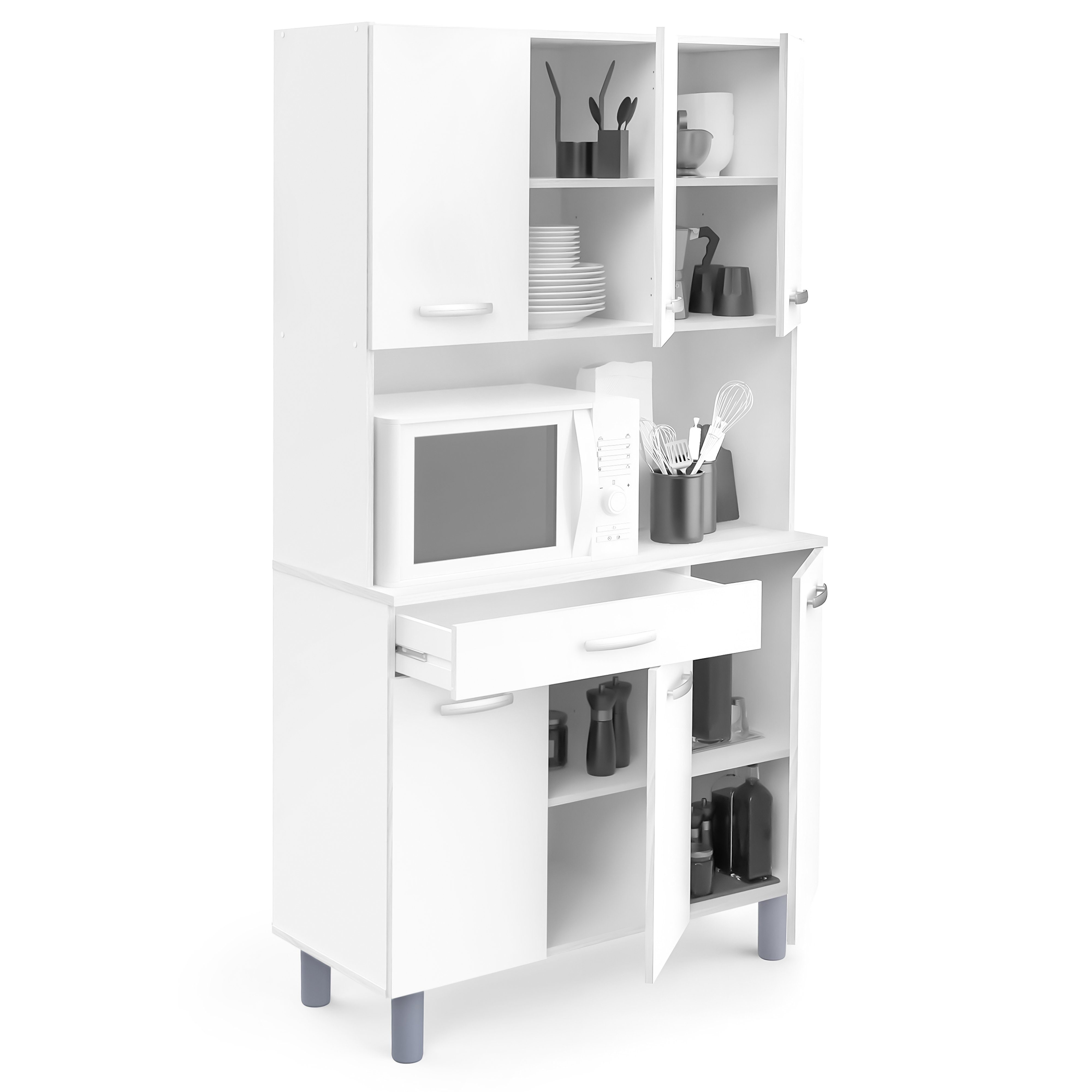 habeig Küchenbuffet Singleküche Küchenschrank Badschrank Küchenregal Küche günstig online kaufen