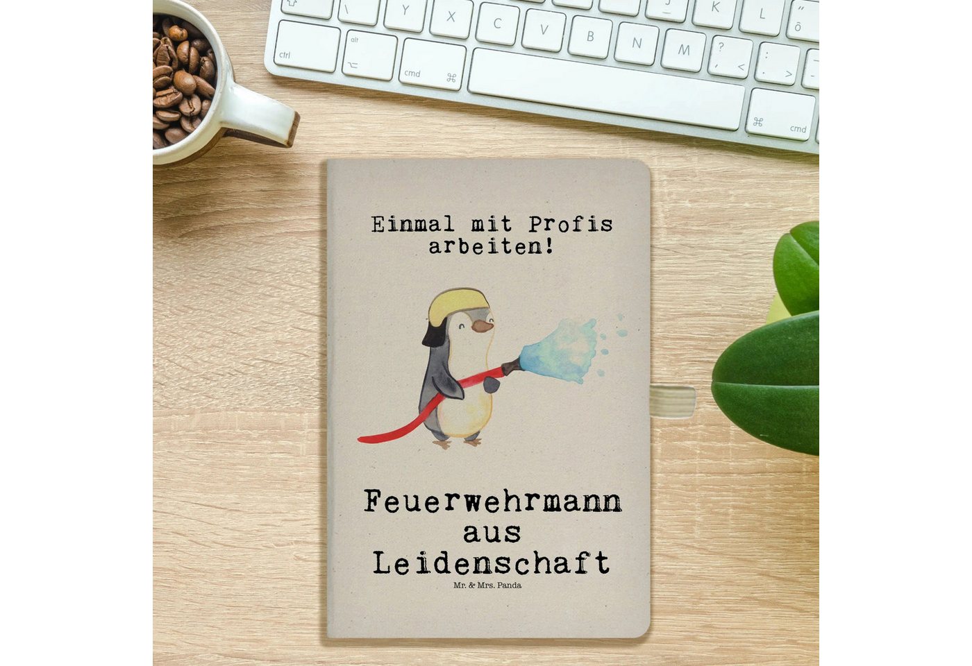 Thumbnail - Mr. & Mrs. Panda Notizbuch Feuerwehrmann Leidenschaft - Transparent - Geschenk, Bullet Journal A Mr. & Mrs. Panda, Kreat...