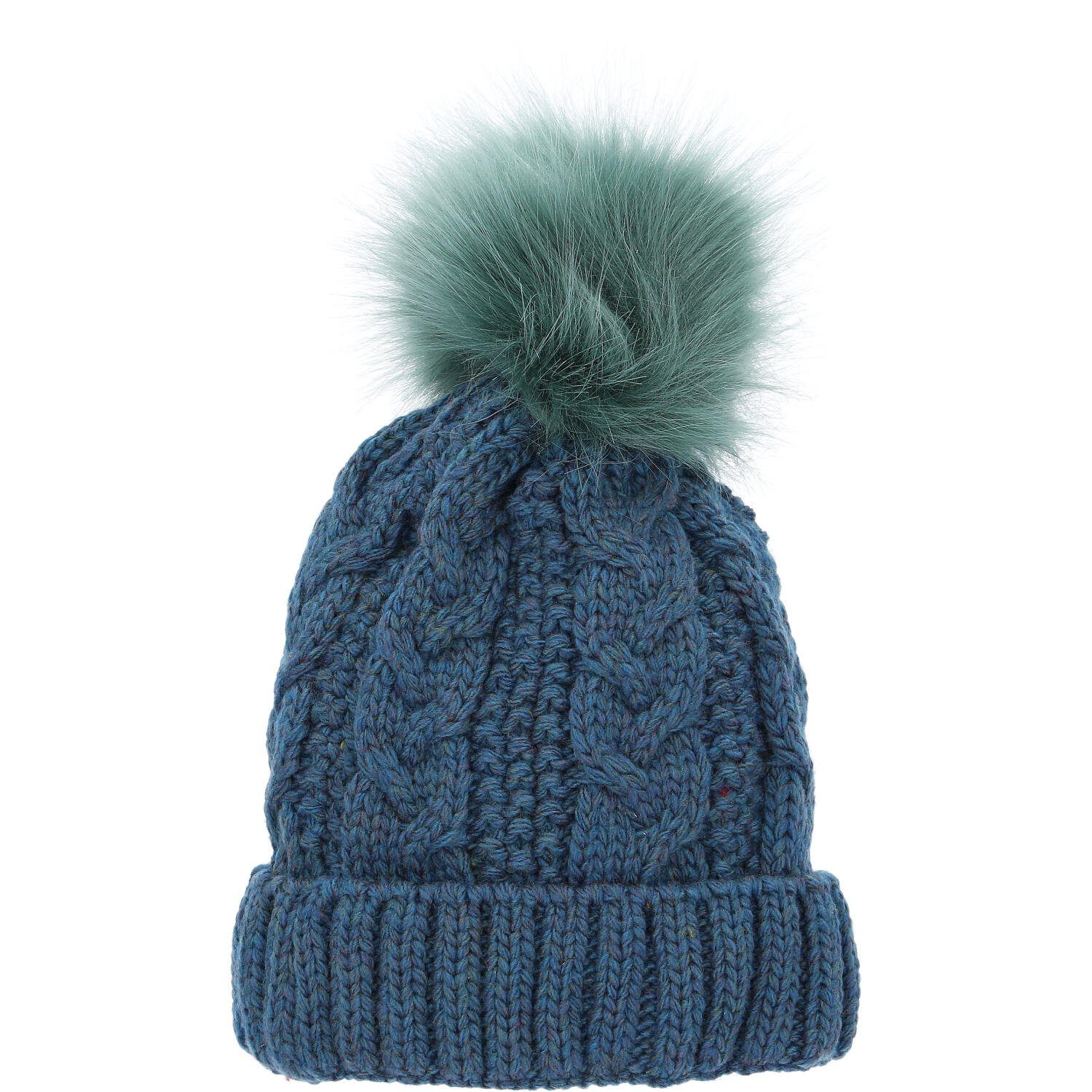 Antonio Strickmütze Antonio Damen Strick Mütze Beanie petrol (1-St) günstig online kaufen