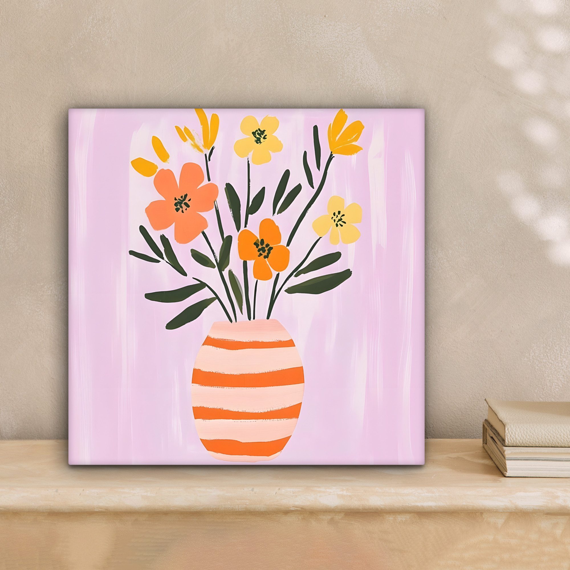OneMillionCanvasses® Leinwandbild Vase - Gestreift - günstig online kaufen