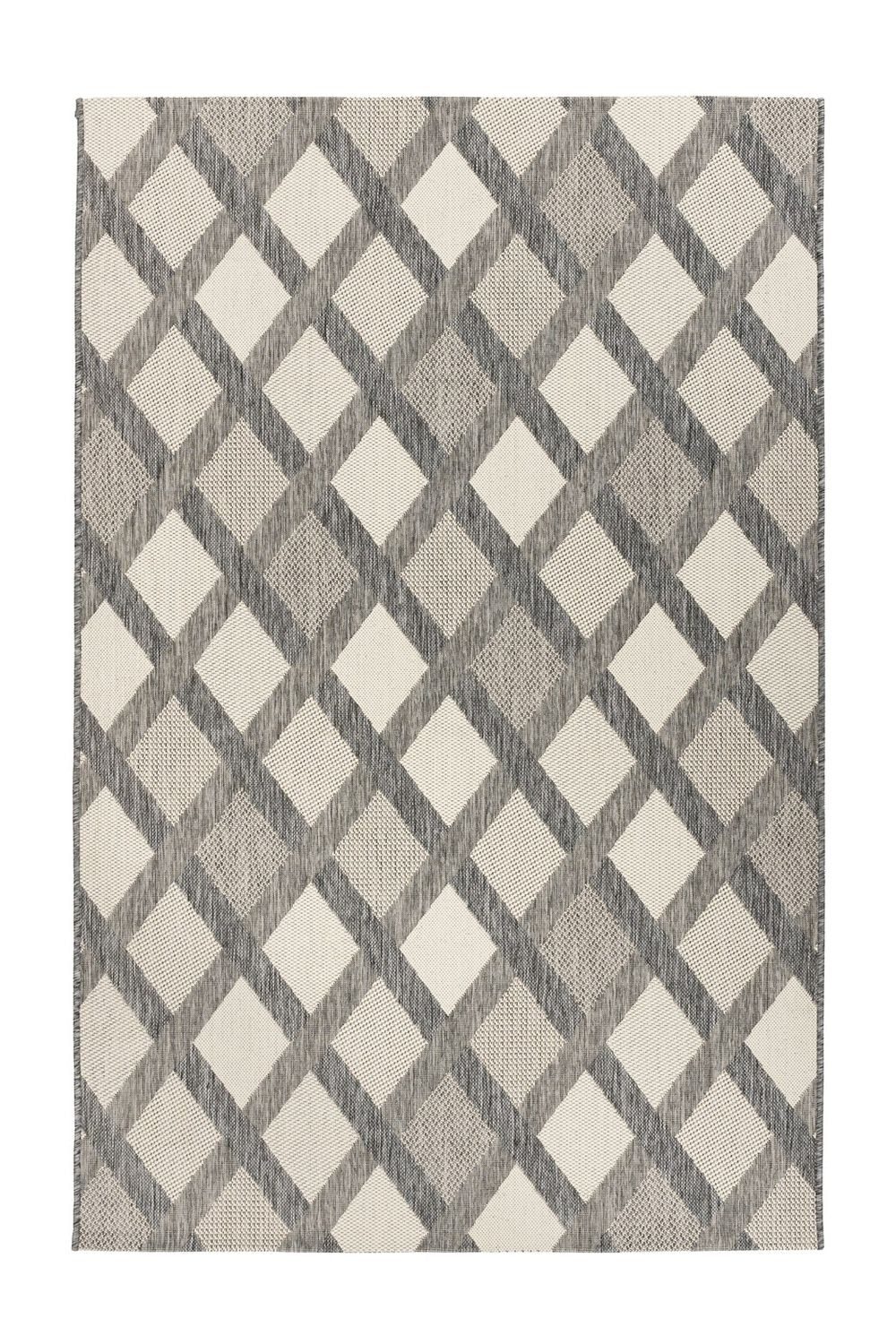 Teppich Boss Teppich Flachgewebe Teppich Saliha 825 - Creme / Grau, rechteckig, Höhe: 8 mm