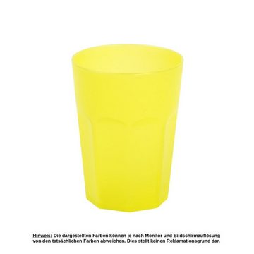 Engelland Becher Plastikbecher in modernen Neonfarben, Mehrweg, Kunststoff, Kunststoff, spülmaschinengeeignet, bruchfest, wiederverwendbar, 250 ml, 0,25 Liter