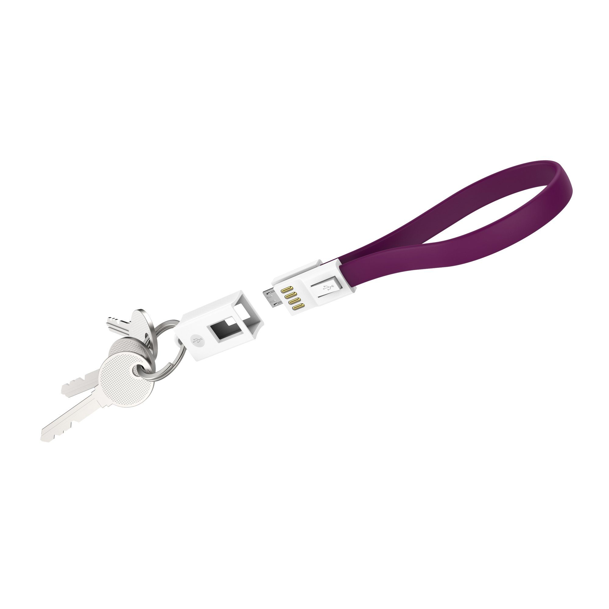 XLAYER Kabel Colour Line Key Cable Micro USB 0.2m Smartphone-Kabel, Micro-USB, Micro-USB (20.00 cm)