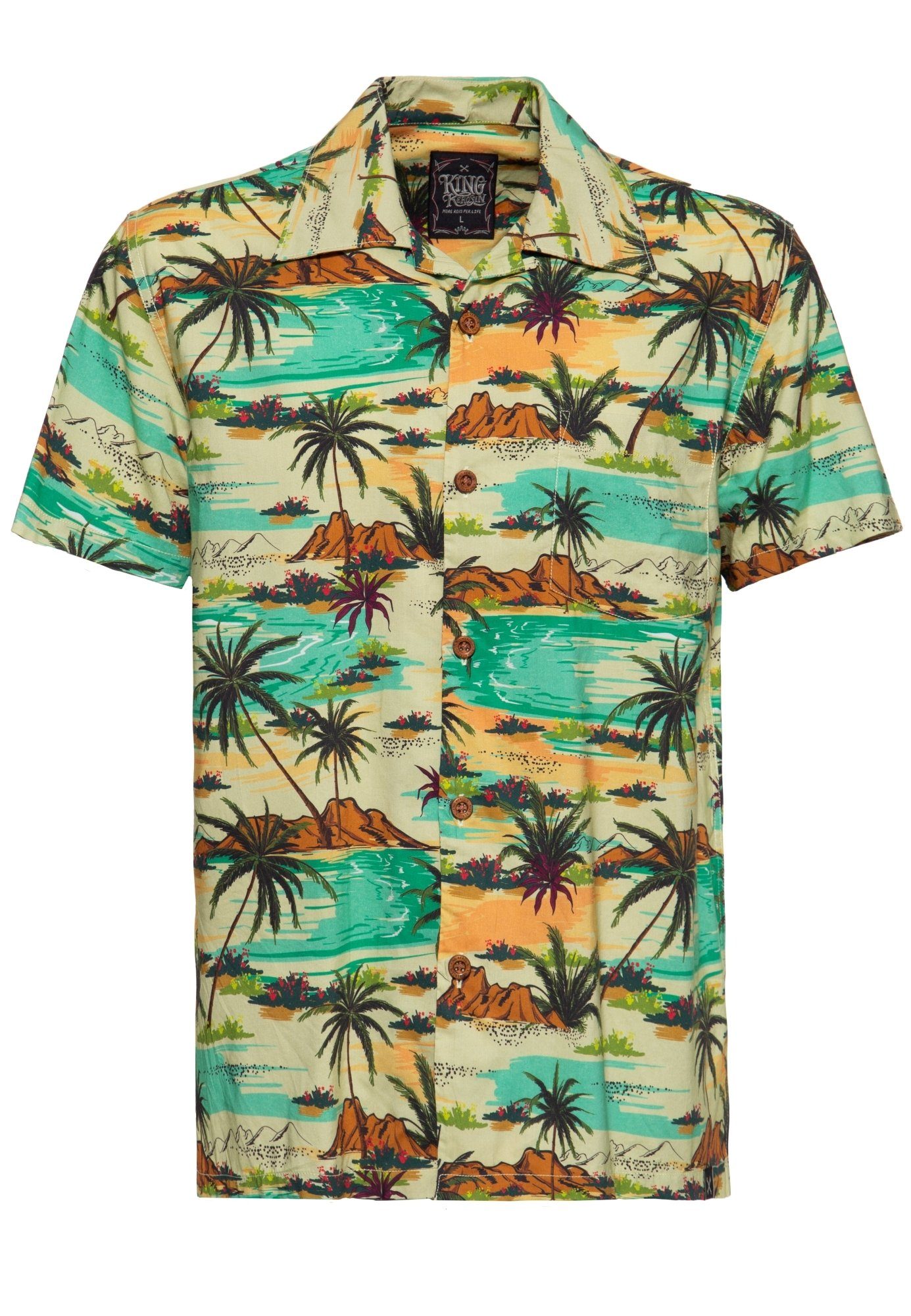 KingKerosin Kurzarmhemd Tropical Sea mit tropischem günstig online kaufen