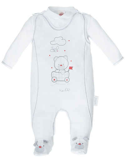 Makoma Strampler »Baby Strampler Set mit Langarmshirt Neutral für Neugeborene« (Set, 2-tlg) 100% Baumwolle