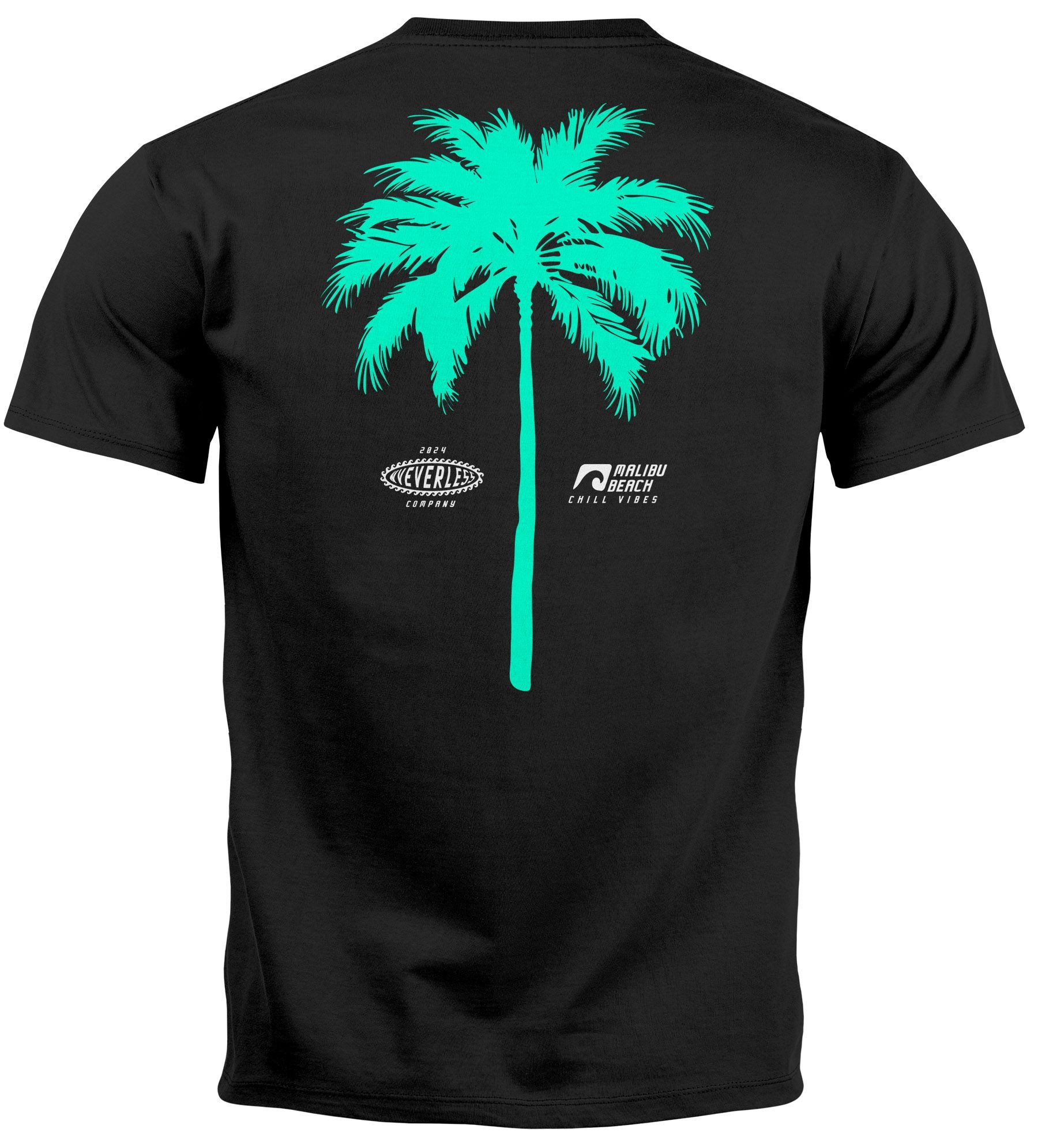 Neverless Print-Shirt Herren T-Shirt mit Palmen-Print günstig online kaufen