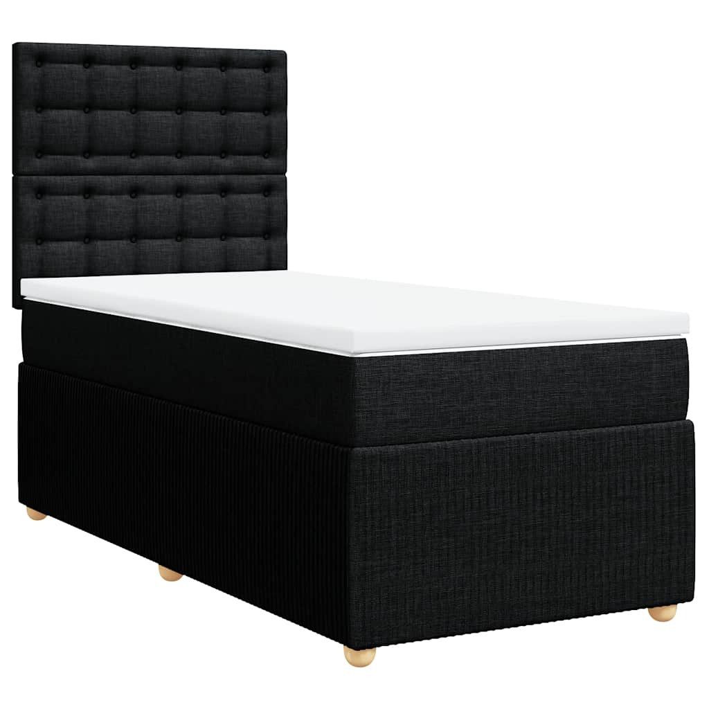 vidaXL Bett Boxspringbett mit Matratze Schwarz günstig online kaufen