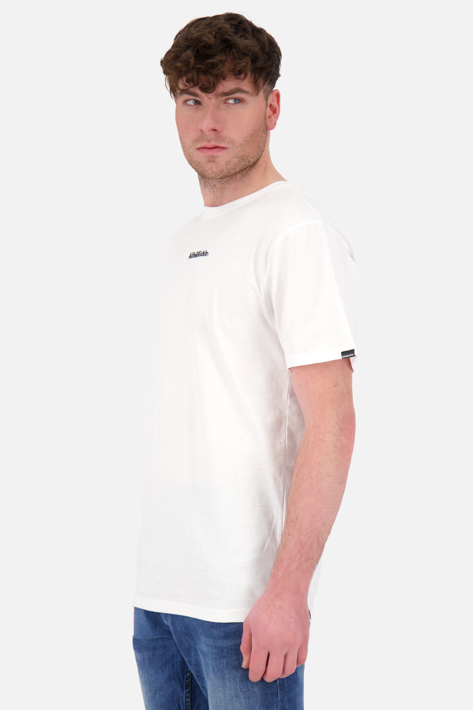 Herren E Kurzarmshirt, AlfieAK Rundhalsshirt white Shirt Kickin Shirt Alife &